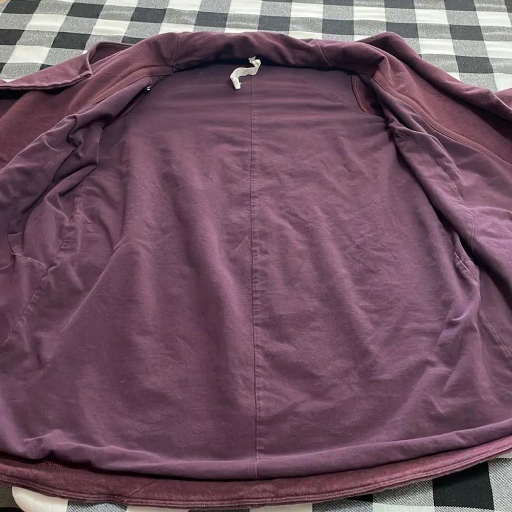 Lululemon That's A Wrap Heathered Bordeaux Drama Sweatshirt Jacket Snap Front 4